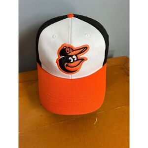 Baltimore Orioles Youth Adjustable Baseball Cap Black & Orange OC Sports H3